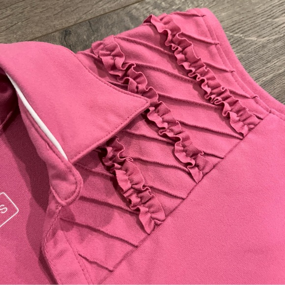 Lady Hagen Golf Polo Shirt Size S Small Pink Ruffle - Picture 3 of 5